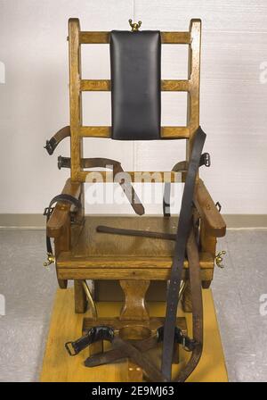 JARRATT, VIRGINIA, USA - Death penalty electric chair at Greensville Correctional Center, for capital punishment. Stock Photo