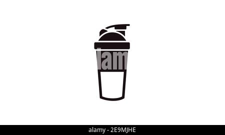 Vector Isolated Illustration of a Potein Shaker. Protein Shaker Icon Stock Vector