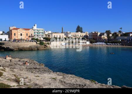 Santa Maria al Bagno city beach in Puglia Italy Stock Photo - Alamy