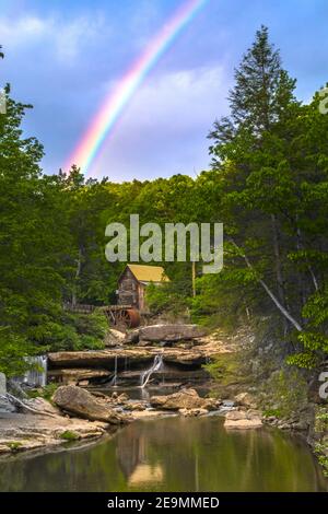 spring images in Babcock State park in West Virginia Stock Photo