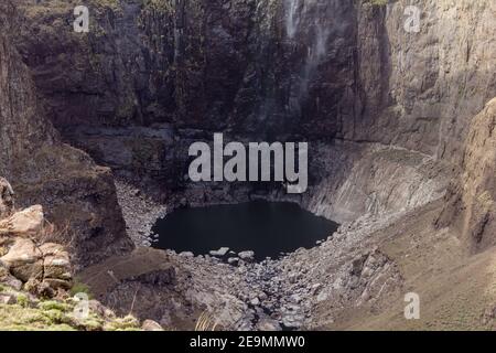 Maletsunyane Falls, in the central Lesotho highlands, Africa Stock Photo