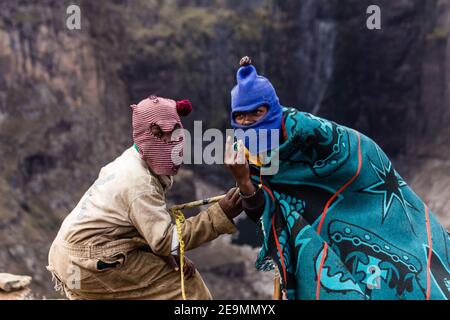 Maletsunyane Falls, in the central Lesotho highlands, Africa Stock Photo