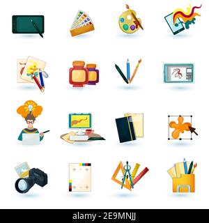 Color palette guide icons set vector color Stock Vector Image & Art - Alamy