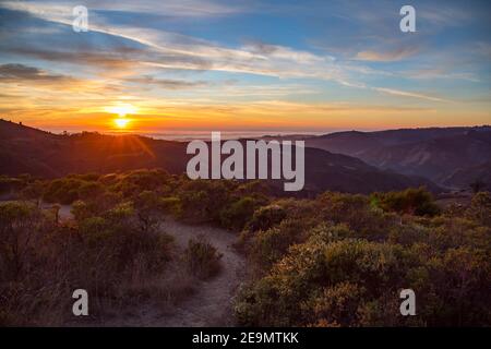 colorful sunset in the bay area Stock Photo
