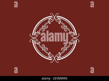 Double lines of rings with ornament vector design Stock Vector