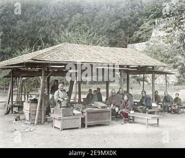 Late 19th century photograph - Wayside Stall, Japan Stock Photo