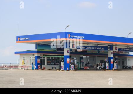 Petrolimex gas station in Vietnam Stock Photo