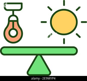 Alternative electricity power RGB color icon Stock Vector