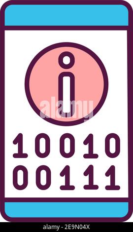 Information architecture RGB color icon Stock Vector