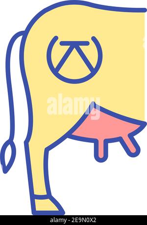 Cattle branding RGB color icon Stock Vector