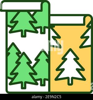 Forest wallpaper RGB color icon Stock Vector