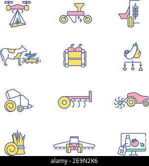 Livestock monitoring RGB color icon Stock Vector Image & Art - Alamy