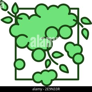 Wall garden RGB color icon Stock Vector