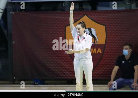 Roma, Italy. 05th Feb, 2021. referee match during Plebiscito Padova vs BVSC Budapest, Waterpolo EuroLeague Women match in Roma, Italy, February 05 2021 Credit: Independent Photo Agency/Alamy Live News Stock Photo