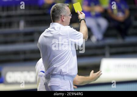 Roma, Italy. 05th Feb, 2021. referee match during Plebiscito Padova vs BVSC Budapest, Waterpolo EuroLeague Women match in Roma, Italy, February 05 2021 Credit: Independent Photo Agency/Alamy Live News Stock Photo
