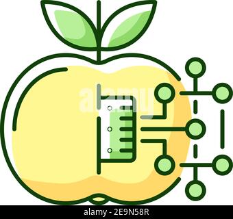 Internet of food RGB color icon Stock Vector