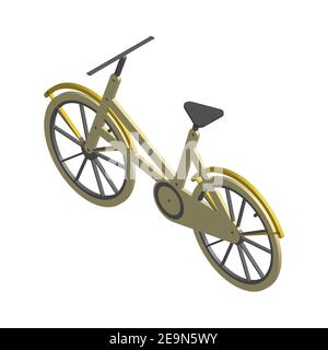 Isometric bicycle icon vector illustration Stock Vector