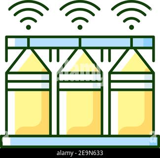Smart crop storage RGB color icon Stock Vector