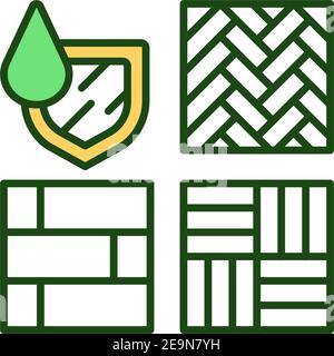 Water resistant material RGB color icon Stock Vector