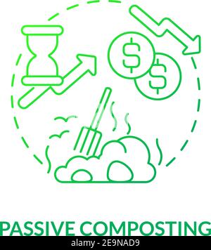 Passive composting concept icon Stock Vector