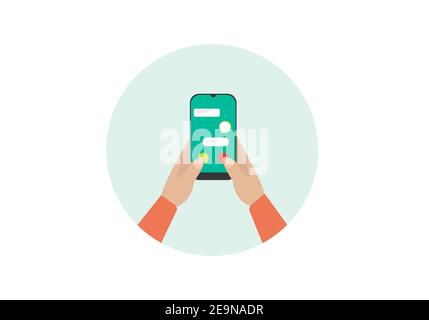 Communication in the messenger. Stock Vector