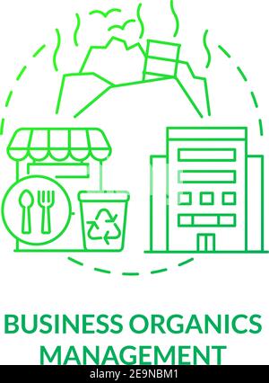 Business organics management concept icon Stock Vector