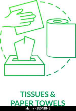 Tissues and paper towels concept icon Stock Vector
