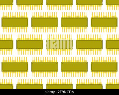 Seamless pattern of the abstract micro chips Stock Vector