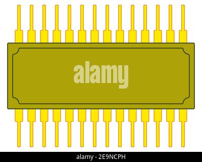 Illustration of the abstract micro chip Stock Vector