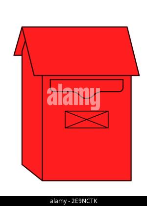 Illustration of the simple letter box icon Stock Vector