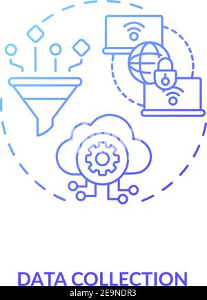 Data collection concept icon Stock Vector