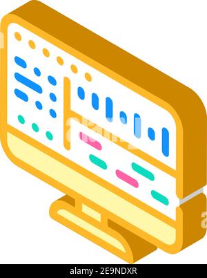 soft for audio processing isometric icon vector. soft for audio ...