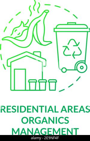 Residential areas organics management concept icon Stock Vector