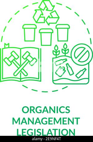 Organics management legislation concept icon Stock Vector