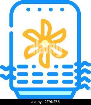 ventilation gadget flat icon color illustration Stock Vector Image ...