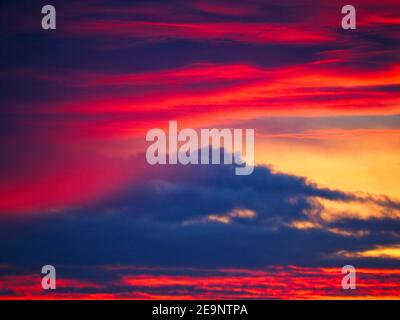 Dramatic evening sunset Stock Photo