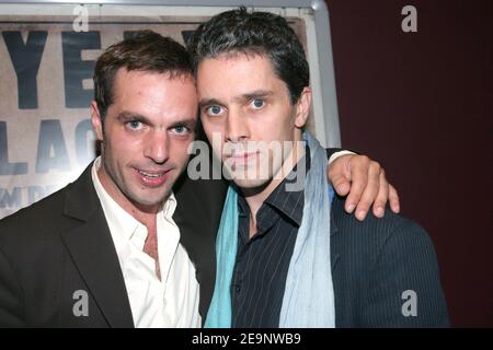 Director Robinson Savary (son of Jerome Savary) and actor James Thierree arrive at the premiere of 'Bye bye Blackbird' held at the Dugstore Publicis Theater in Paris, France on October 9, 2006. Photo by Benoit Pinguet/ABACAPRESS.COM Stock Photo