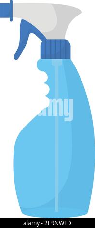 blue antibacterial splash bottle on a white background Stock Vector