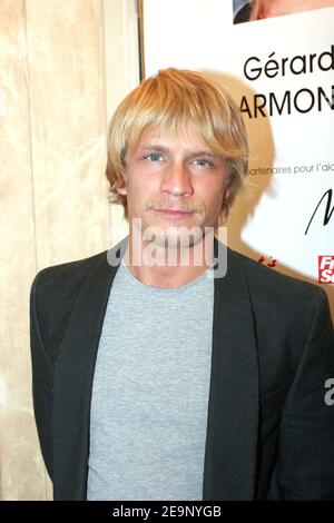 Belgian actor Jeremie Renier, winner of Cinema award 'Jean Gabin' prize pose inside Le Fouquet restaurant in Paris, France, few hours before the ceremony on October 16, 2006. Photo by Benoit Pinguet/ABACAPRESS.COM Stock Photo