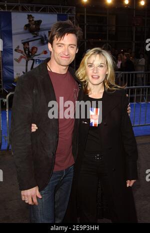 Actors Hugh Jackman and Kate Winslet attend the premiere of Dreamworks Animation's new feature 'Flushed Away' held at AMC Lincoln Square in New York City, NY, USA on October 29, 2006. Photo by Gregorio Binuya/ABACAPRESS.COM Stock Photo