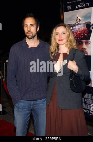 Julie Delpy and boyfriend Marc attend the premiere of 'Babel' at the Mann Village Theatre in Westwood. Los Angeles, November 5, 2006. Photo by Lionel Hahn/ABACAPRESS.COM Stock Photo