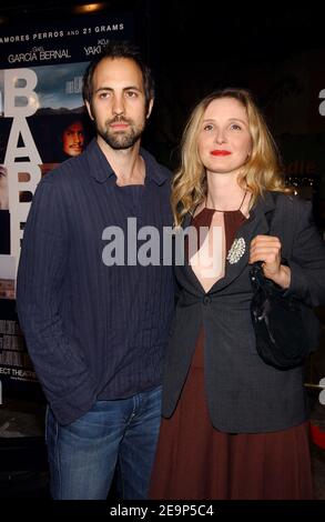 Julie Delpy and boyfriend Marc attend the premiere of 'Babel' at the Mann Village Theatre in Westwood. Los Angeles, November 5, 2006. Photo by Lionel Hahn/ABACAPRESS.COM Stock Photo