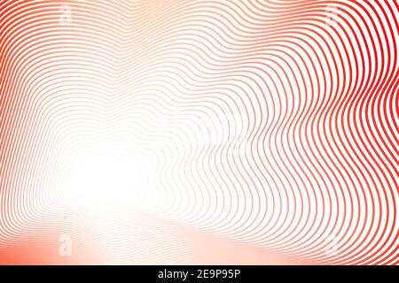 Squiggly lines of red hues. Vector colored frame, wavy curves. Abstract striped background. Fractal pattern, flash concept. Line art design. EPS10 Stock Vector