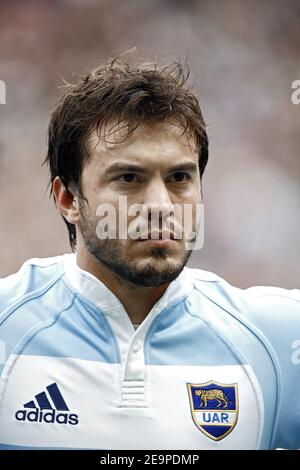 Argentina's Juan Martin Hernandez during the rugby test match, France vs Argentina at the Stade of France in Saint Denis, near Paris, France on November 25, 2006. France won 27-26. Photo by Liewig Christian/ABACAPRESS.COM Stock Photo