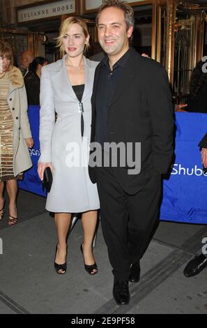 Actress Kate Winslet and director Sam Mendes arrive at the Broadway opening of 'The Vertical Hour'held at the Music Box Theater in New York City, NY, USA on Thursday, November 30, 2006. Photo by Gregorio Binuya/ABACAPRESS.COM Stock Photo