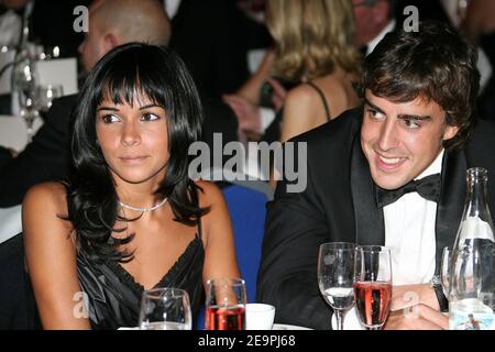 Spain's Formula One world champion Fernando Alonso with his girlfriend Raquel Rosario during the 2006 FIA Gala in Monaco on December 8, 2006. Photo by Frederic Nebinger/ABACAPRESS.COM Stock Photo