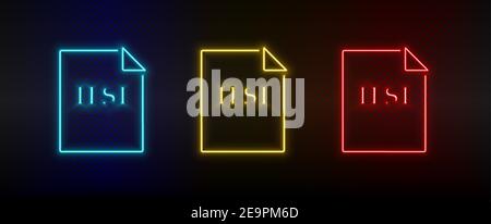 Neon Icon. Quiz yellow banner in flat style. Loudspeacker. Vector ...