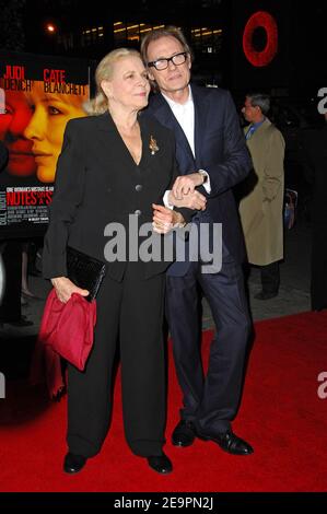 Actors Lauren Bacall and Bill Nighy attend the 'Notes On A Scandal' premiere presented by Fox Searchlight held at Cinema 1 on Monday, December 18, 2006 in New York City, New York. Photo by Gregorio Binuya/ABACAPRESS.COM Stock Photo