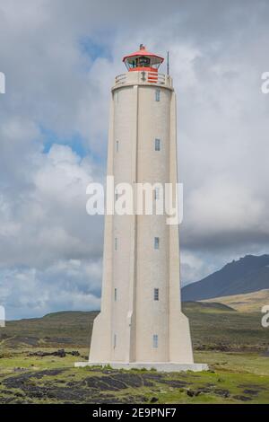 Malarrif lighthouse on Snaefellsnes peninsula in west Iceland Stock Photo