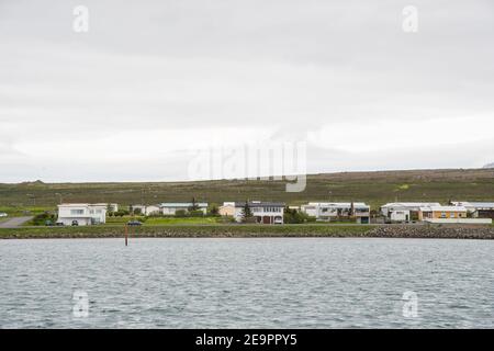 Coastline Of Town Of Thorshofn In North Iceland Stock Photo - Alamy